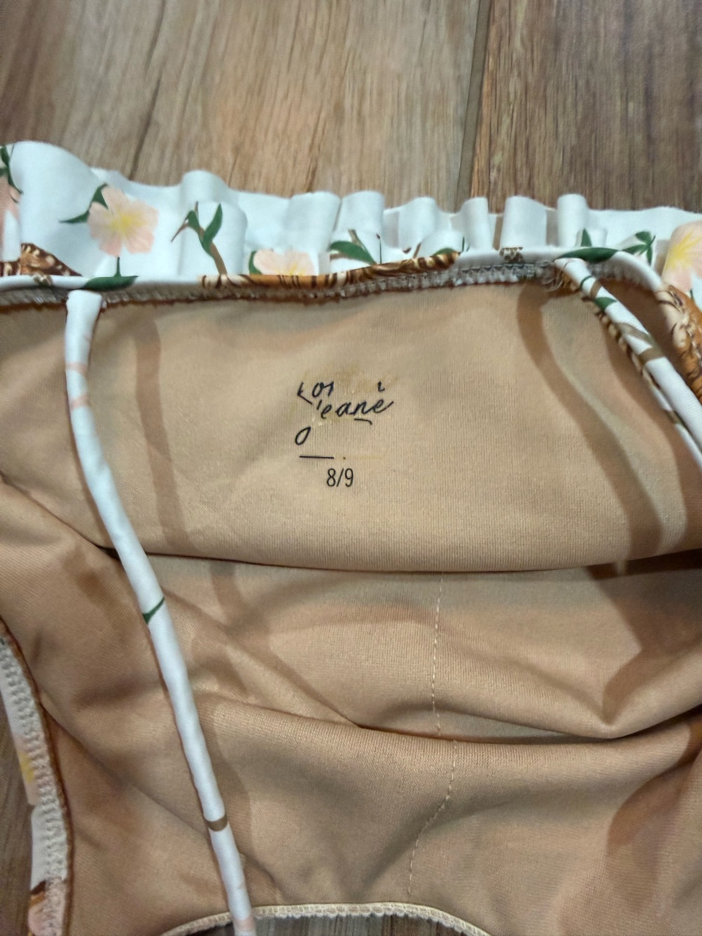 Kortni Jeane Girls Tigers Peplum Swimsuit Top - Picture 4 of 4